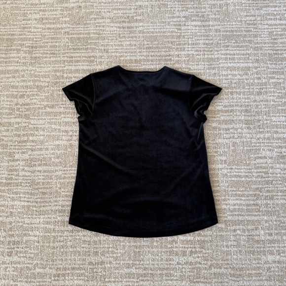 Ann Taylor Flutter Cap Sleeve Velvet Top - Picture 2 of 4